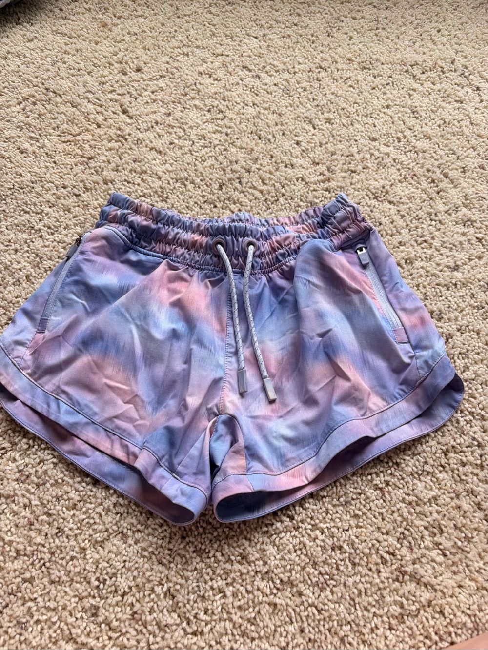 Kids Athleta girl Tie-Dye Performance Shorts - Lavender Pink